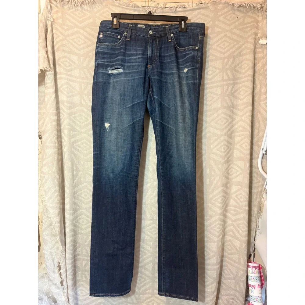AG Adriano Goldschmied‎ Premiere Jeans Distressed Blue Denim Size 30R